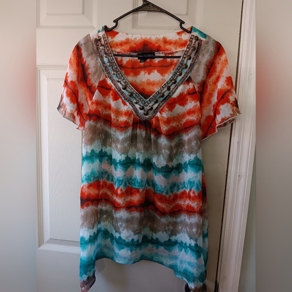 I.N studio large sheer top